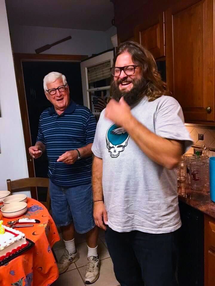 In the kitchen with my grandfather, October 2018