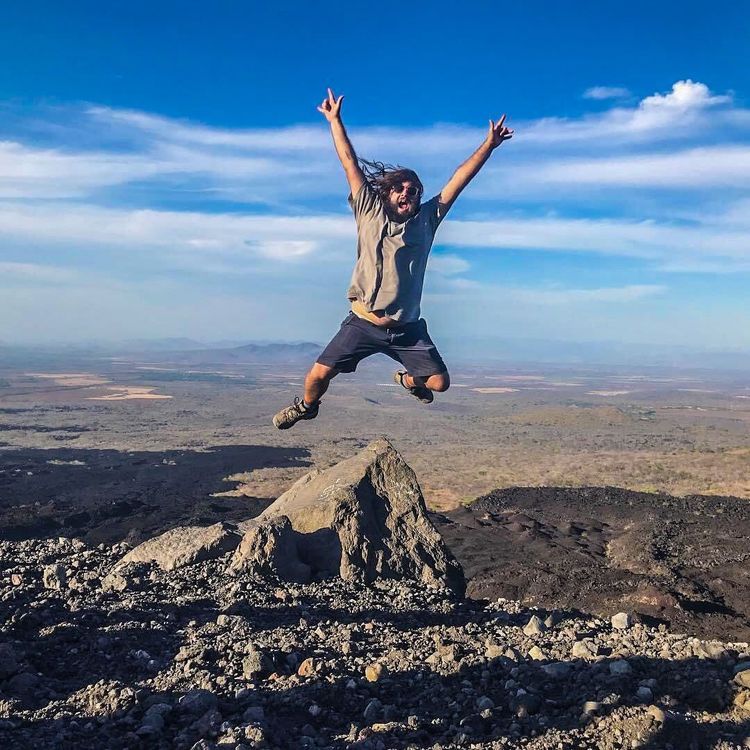 Volcano boarding in Nicaragua, March 2018